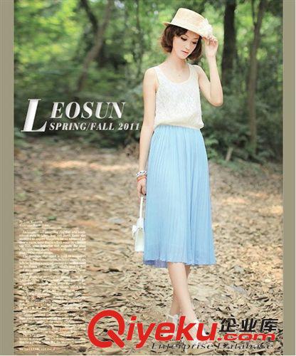 實拍2012新款波西米亞風蕾絲拼接雪紡連衣長裙 AA82207 歐美女裝原始圖片2