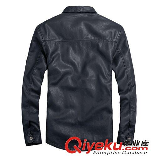 巴西THOOO男士格子絨里布皮夾克 機(jī)車PU皮 皮衣歐版5年不斷貨原始圖片2