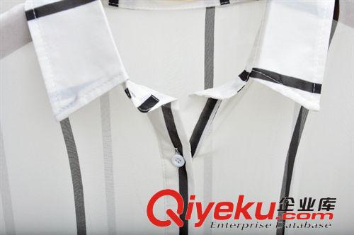 韓國東大門夏季新款條紋雪紡襯衣防曬衣防曬衫空調(diào)衫原始圖片3