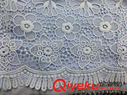 水溶花邊面料 刺繡花邊 棉線花邊滿幅面料