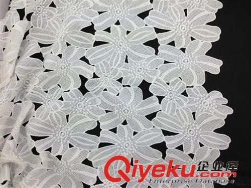 水溶花邊 時尚鏤空刺繡面料 刺繡花邊原始圖片3
