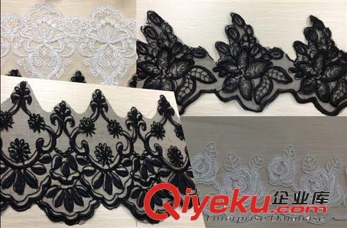 歐根紗刺繡花邊/蕾絲花邊/婚紗花邊現貨供應原始圖片3