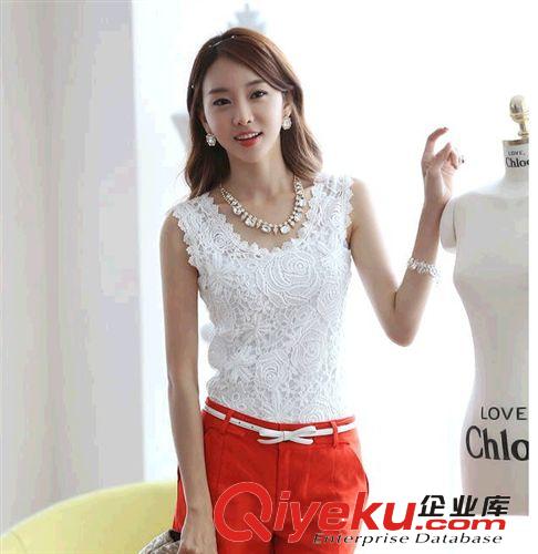 2014夏裝新款 歐美背心女打底 無(wú)袖上衣 大碼蕾絲背心 吊帶衫