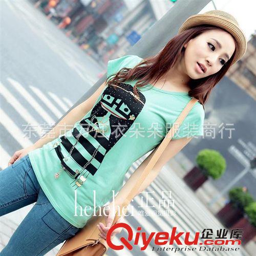 供應(yīng)低價(jià)庫存女裝T恤批發(fā) 韓版?zhèn)€性中長(zhǎng)款女式短袖 地?cái)偀徜N產(chǎn)品原始圖片3