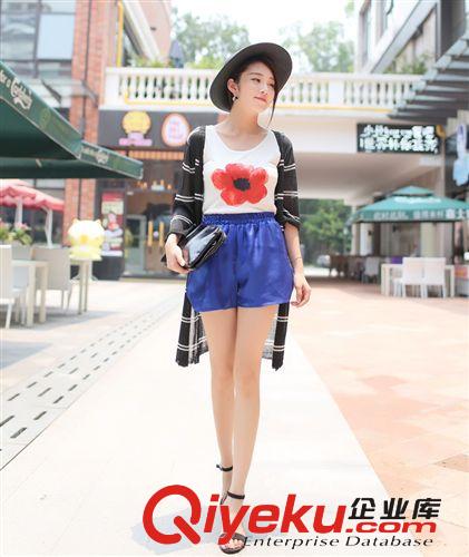 2014早秋外套針織 女開(kāi)衫薄外套長(zhǎng)袖條紋中長(zhǎng)款顯瘦女裝新款03343原始圖片2