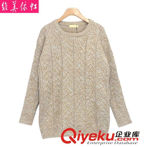 2013秋冬新款 休閑寬松長袖中長款韓版女裝套頭毛衣衫42020原始圖片2