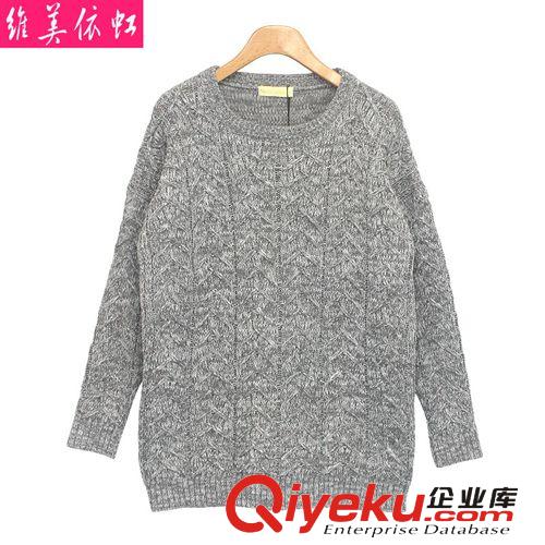 2013秋冬新款 休閑寬松長袖中長款韓版女裝套頭毛衣衫42020原始圖片3