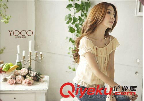 工廠直銷 8978#細(xì)褶收腰雪紡兩穿上衣一件代發(fā)原始圖片2
