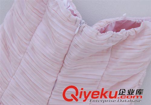 2013春夏新款 韓版 嗆口小辣椒 甜蜜粉色清純裹胸小禮服/抹胸裙原始圖片3