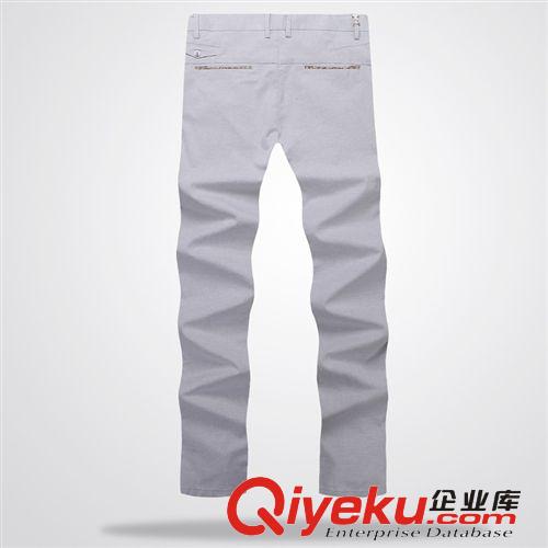 韓版夏季男士直筒時尚休閑褲潮男休閑長褲男修身小腳休閑褲原始圖片3