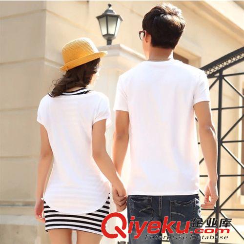 新款情侶裝夏裝女裝兩件套連衣裙男T恤班服原始圖片2