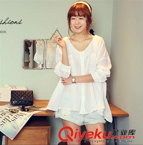 756##韓國stylenanda復古唯美可愛蘿莉鏤空刺繡刻花燈籠袖襯衫
