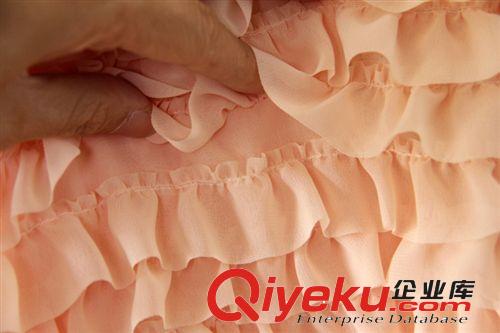 fk01夏季2014新款外貿(mào)童裝裙 女童魚鱗背心裙清爽手工粉色連衣裙原始圖片3