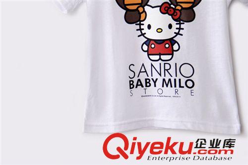 ape16夏季新款外貿童裝 HelloKitty猴子日系休閑女童短袖純棉T恤