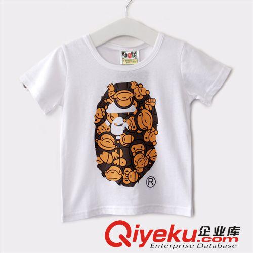 ape19夏季新款外貿童裝 猿人猴子群日系休閑女童短袖純棉T恤批發