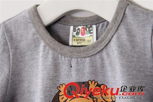ape19夏季新款外貿童裝 猿人猴子群日系休閑女童短袖純棉T恤批發