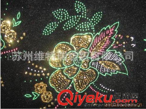 梳毛密絲絨印花+燙金涂料發(fā)泡廠家直銷定做蘇州維特瑞紡織