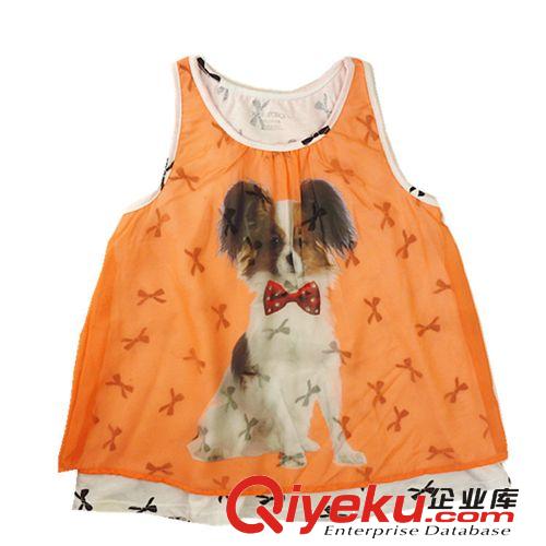 外貿(mào)原單 女童連身裙 吊帶連衣裙 兒童裙子 無袖雪紡裙原始圖片2