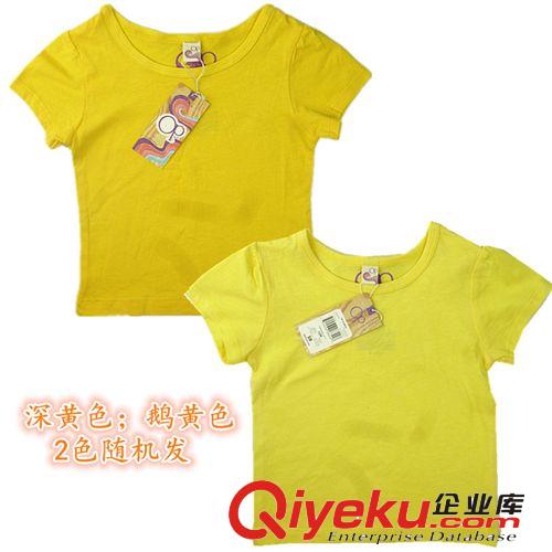 外貿原單op女童T恤 嬰幼兒純色短袖T恤 四色可選韓版休閑打底衫原始圖片3