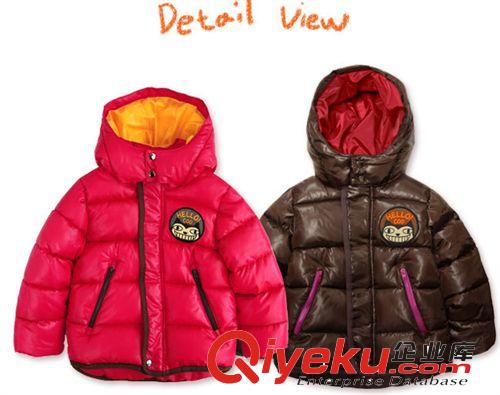 2014秋冬款外貿童裝 兒童棉衣外套 韓版兒童壞貓刺繡加厚羽絨棉服原始圖片2