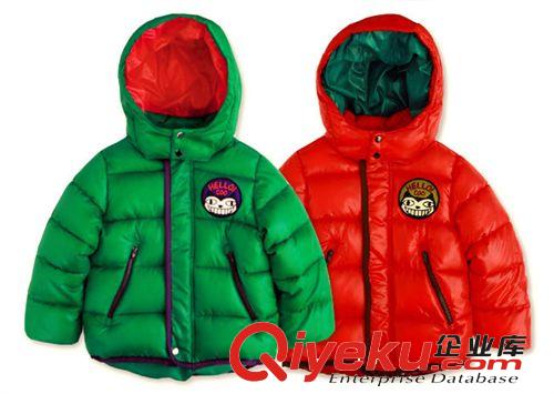 2014秋冬款外貿童裝 兒童棉衣外套 韓版兒童壞貓刺繡加厚羽絨棉服原始圖片3