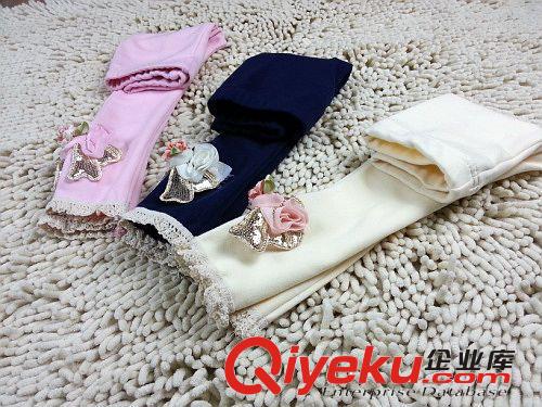韓版童裝新款童褲 韓版新款兒童打底褲 繡花蕾絲女童打底褲爆款原始圖片2