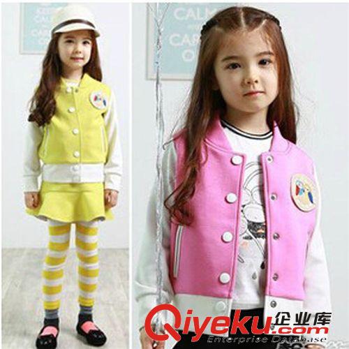 2014新款韓版秋款新品 黃色貓頭鷹棒球服長袖童外套 量大從優(yōu)原始圖片2