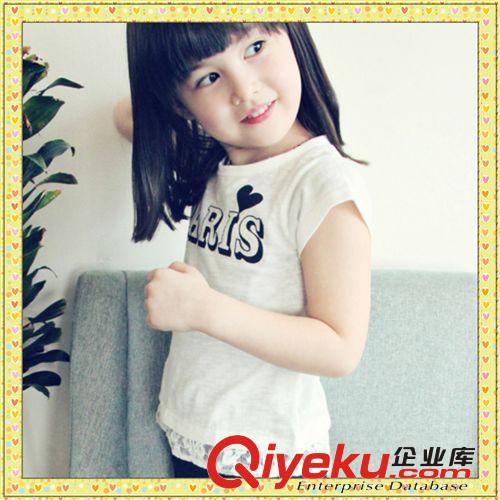 夢芝靈！韓版外貿(mào)童裝女童短袖t恤 中小童裝夏季新款童t恤1388原始圖片3