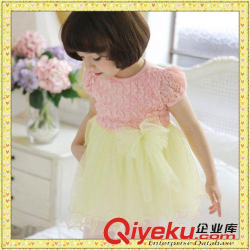 夢(mèng)芝靈！奧代爾玫瑰花網(wǎng)紗女童連衣裙新品 韓國(guó)童裙品質(zhì)童裝1352原始圖片2