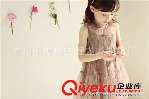 夢芝靈！品質童裝夏款新品童裙 印花網紗女童連衣裙新品1376原始圖片3
