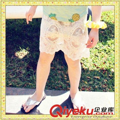 夢芝靈！全棉蕾絲網童裙 女童半身裙品質童裝 韓版童裙批發1411原始圖片2
