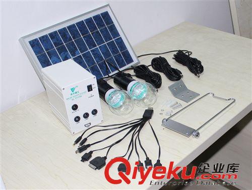 太阳能发电系统 小型家用照明 5W  LED灯 室内灯 太阳能灯 LED原始图片2