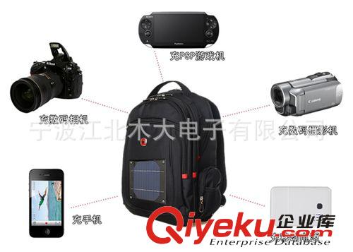 太陽能充電背包,戶外旅游雙肩電腦背包,登山包,瑞士十字包,運動包原始圖片3