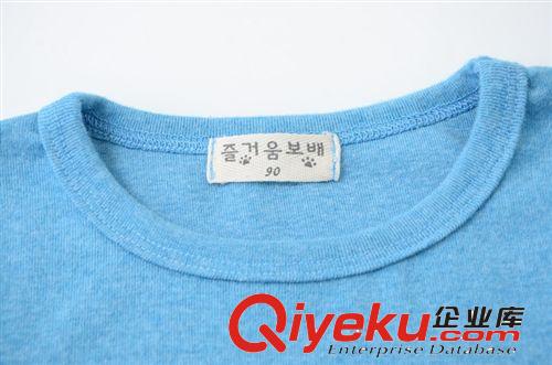 廠家直銷外貿(mào)長袖童裝批發(fā) 男女兒童圓領(lǐng)純棉打底衫 百搭時(shí)尚T恤原始圖片3