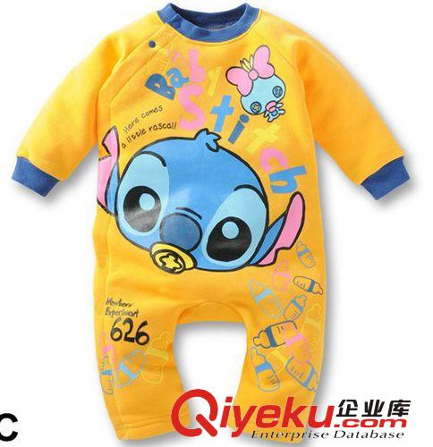 優(yōu)衣尚 2014秋款嬰幼爬服 寶寶連身衣 迪斯尼卡通圖案寶寶哈衣原始圖片2