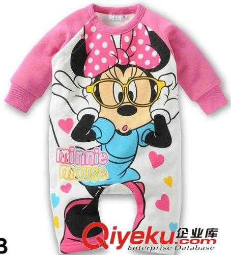 優(yōu)衣尚 2014秋款嬰幼爬服 寶寶連身衣 迪斯尼卡通圖案寶寶哈衣原始圖片3