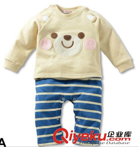 優(yōu)衣尚 2014秋nissen小熊哈衣 爆款刺繡連身衣 嬰幼兒爬服批發(fā)原始圖片3