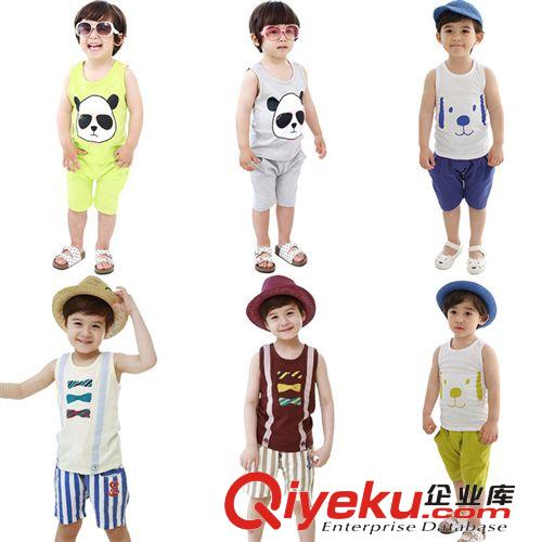 【伙拼】外貿(mào)廠家直銷(xiāo)2014夏季時(shí)尚新款14色童背心超酷卡通童背心
