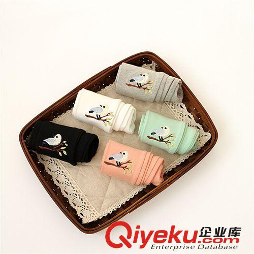 C707新款韓版外貿童裝批發 純棉精美 刺繡小鳥打底童褲 廠家直批原始圖片2