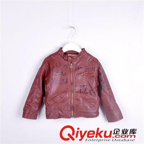YLT廠家直銷伊寶韓版精品批發(fā)兒童字母皮衣外套虧本清倉原價68元原始圖片3