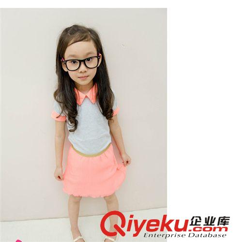 三人行童裝批發(fā)廠家直銷 2014夏裝新款兒童時尚可愛女童半身裙原始圖片2