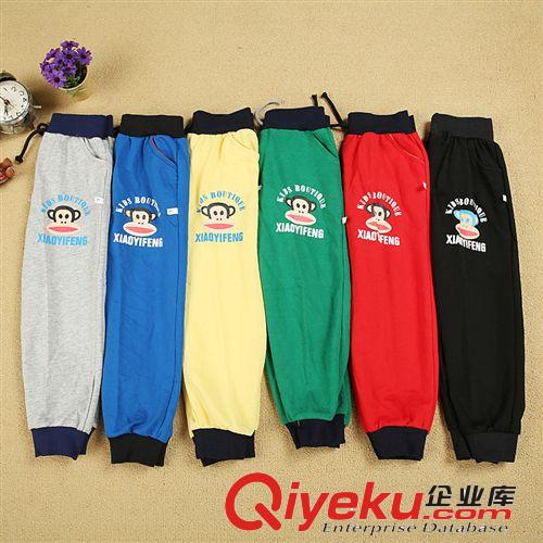 2014童裝秋季新品 兒童純棉寶寶衛(wèi)衣褲 猴子印花韓版秋季兒童長褲原始圖片3