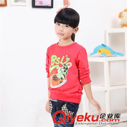 秋季新品女童 純色套頭衛衣 2014韓國外貿童裝 可愛女童衛衣韓版原始圖片2