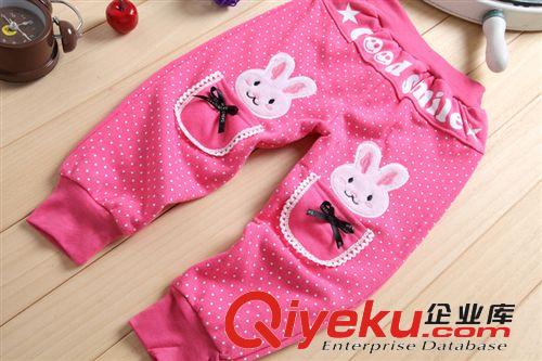 94大促外貿(mào)童褲 秋韓版衛(wèi)衣褲 全棉波點印花女童打底褲 兒童褲