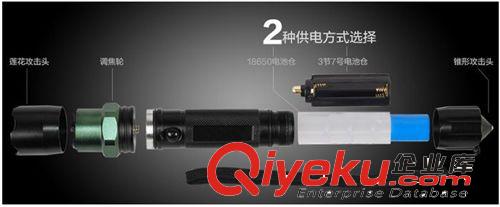廠家直銷 CREE Q5 強(qiáng)光手電筒 手電筒 機(jī)械調(diào)焦 安全錘原始圖片3