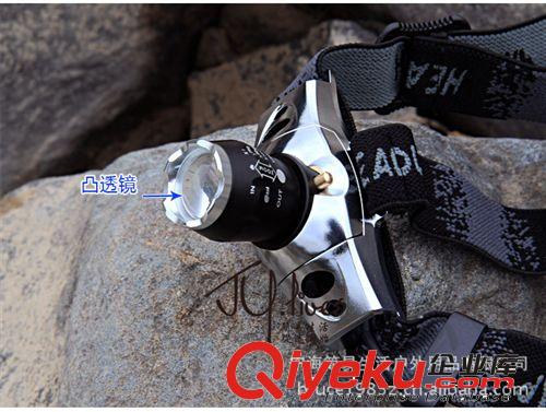 強光伸縮調焦頭燈 CREE Q5頭燈 18650頭燈 兩用三檔充電調光頭燈原始圖片3