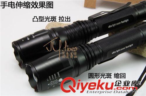 戶外伸縮調焦CREE T6強光手電筒 900流明大功率防水五檔套裝手電原始圖片3