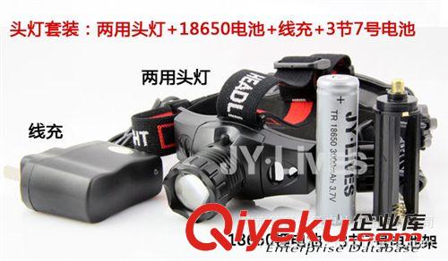 工廠直銷 兩用伸縮調焦頭燈 CREE Q5強光頭燈 18650頭燈 7號頭燈