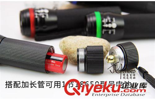 廠家直銷 伸縮調(diào)焦強光手電 戶外旅行照明LED手電筒 自行車燈前燈原始圖片3