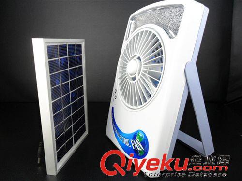 tj新款太陽能充電風扇帶應急燈三合一USB充電式臺燈風扇6英寸原始圖片2